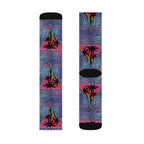 Take It Easy Tropical Socks – Cozy Sublimation Crew Socks for Relaxed Vibes Printify