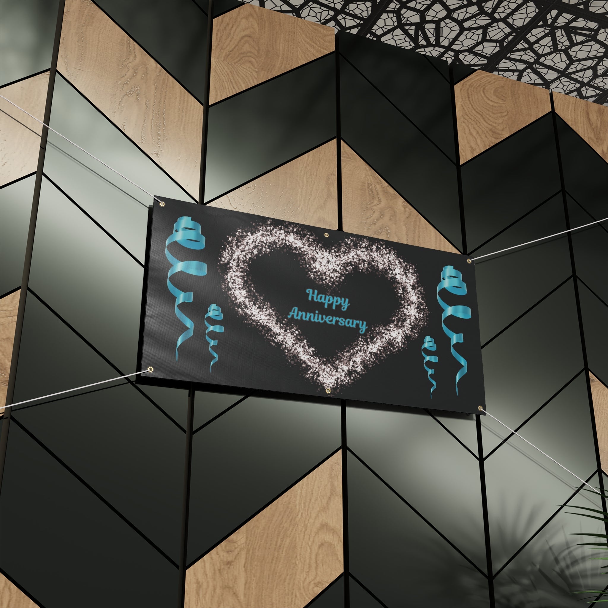 Anniversary Celebration Banner | Elegant Party Decor, Wedding Sign, Indoor/Outdoor Display Printify