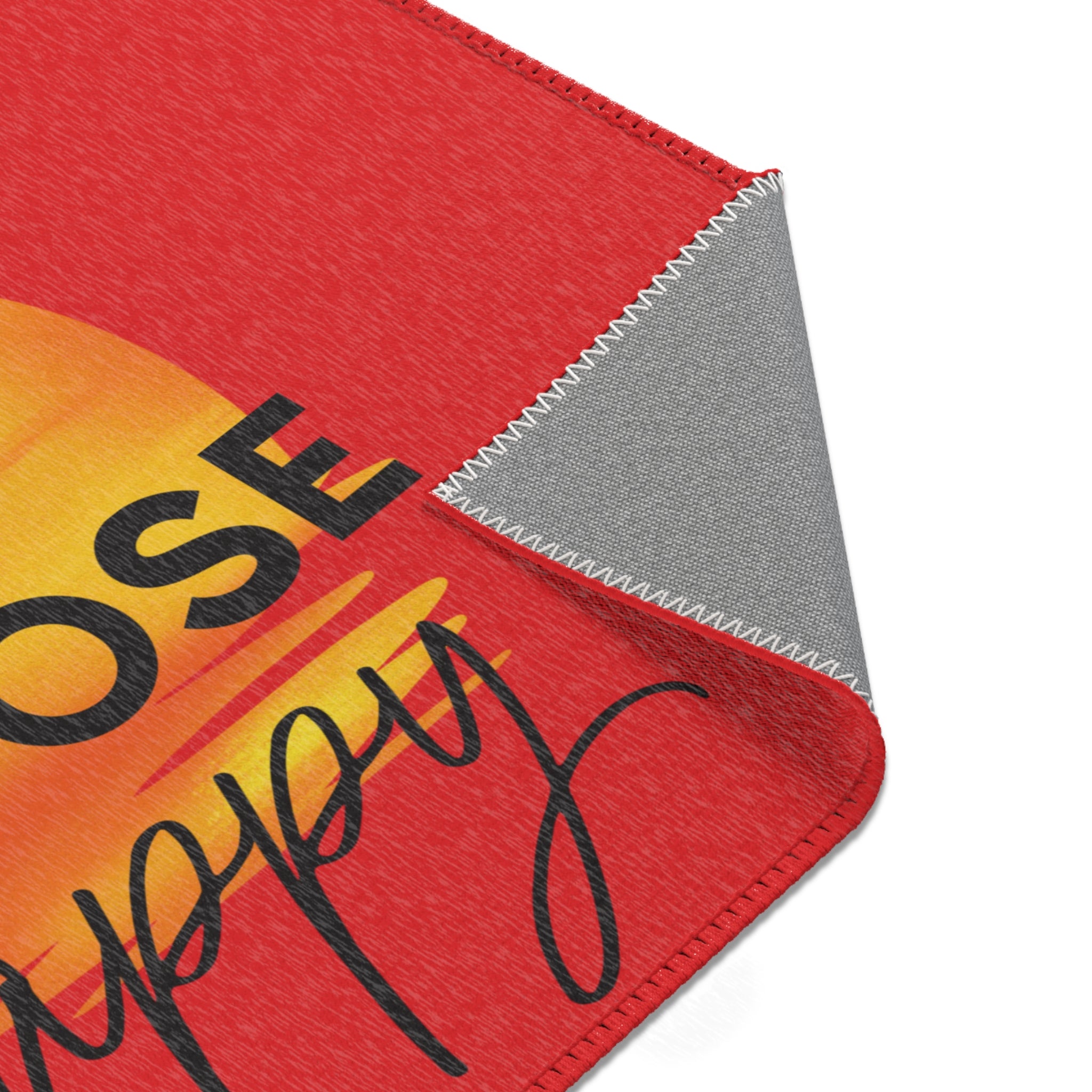 Choose Happy Sunset Area Rug – Vibrant Positivity for Any Room