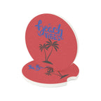 Beach Vibes Car Coaster – Summer in Your Cupholder Printify