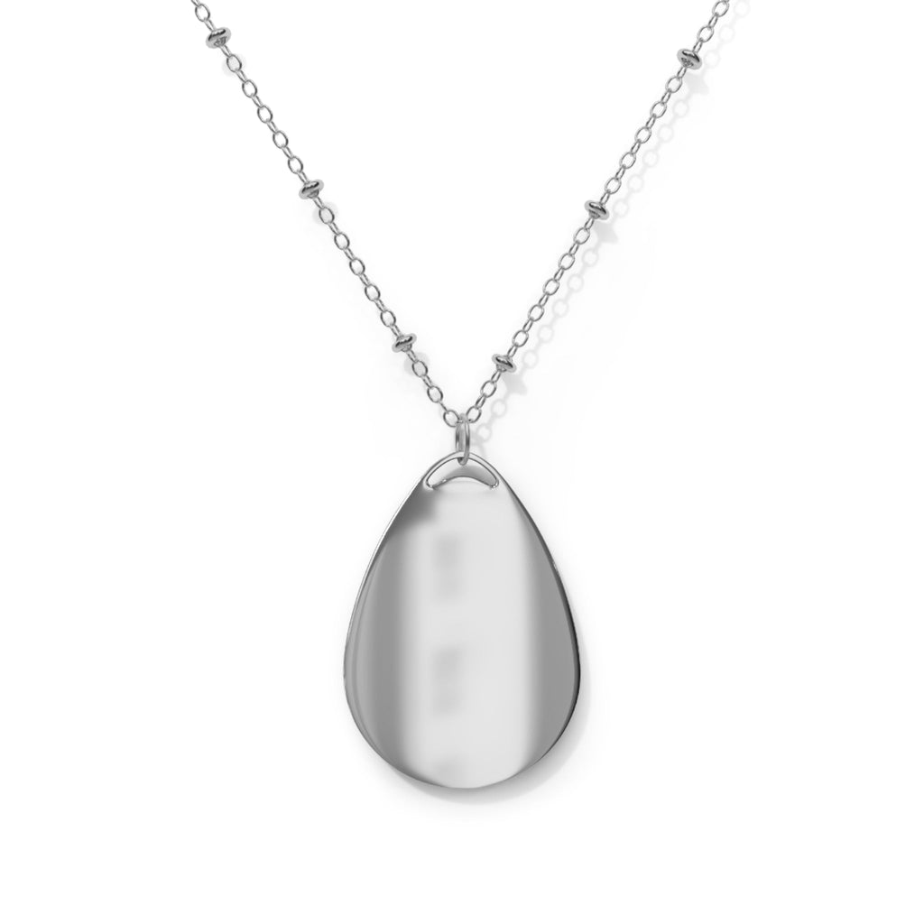 “Do What Makes You Happy” Oval Necklace – Everyday Motivation Printify