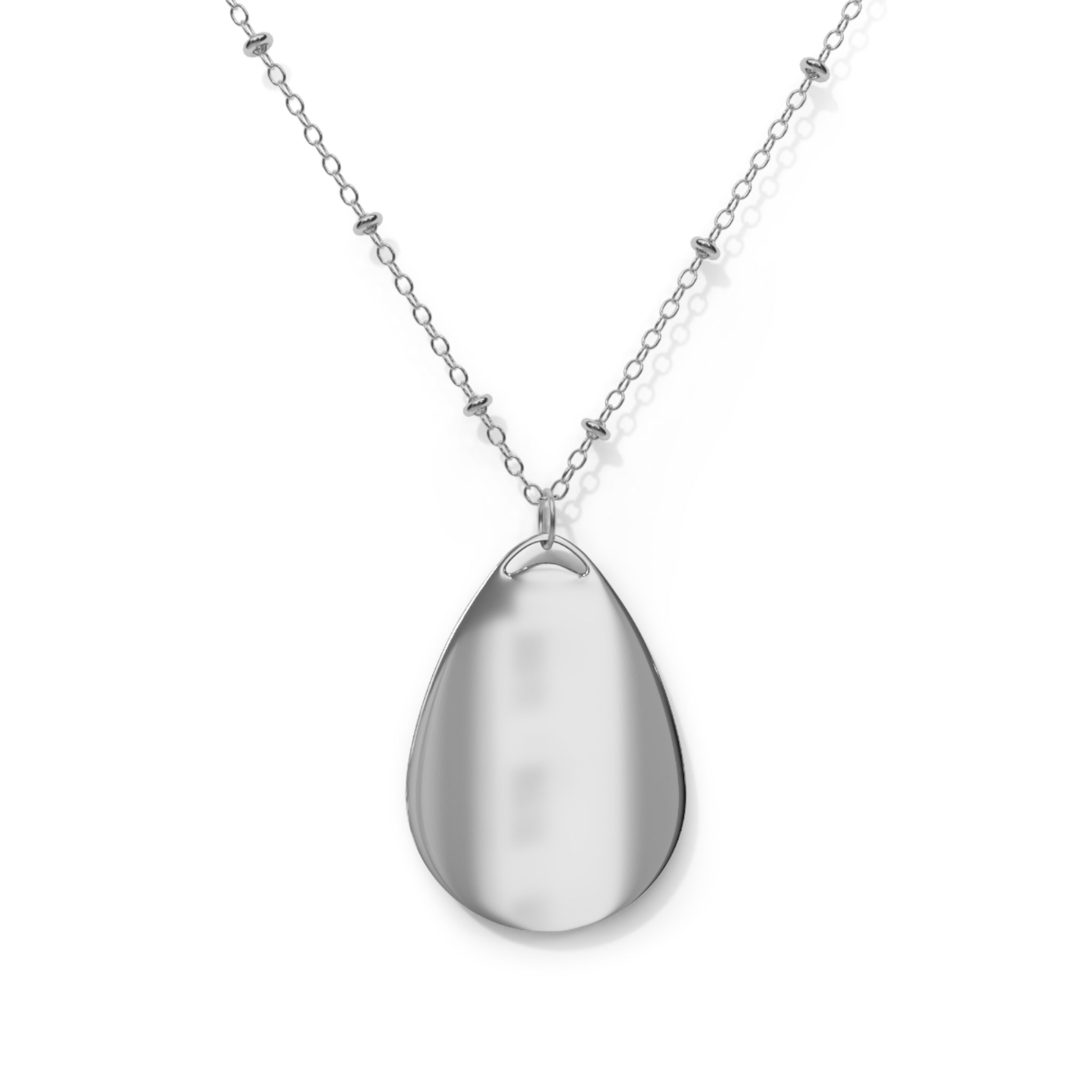 “Do What Makes You Happy” Oval Necklace – Everyday Motivation Printify