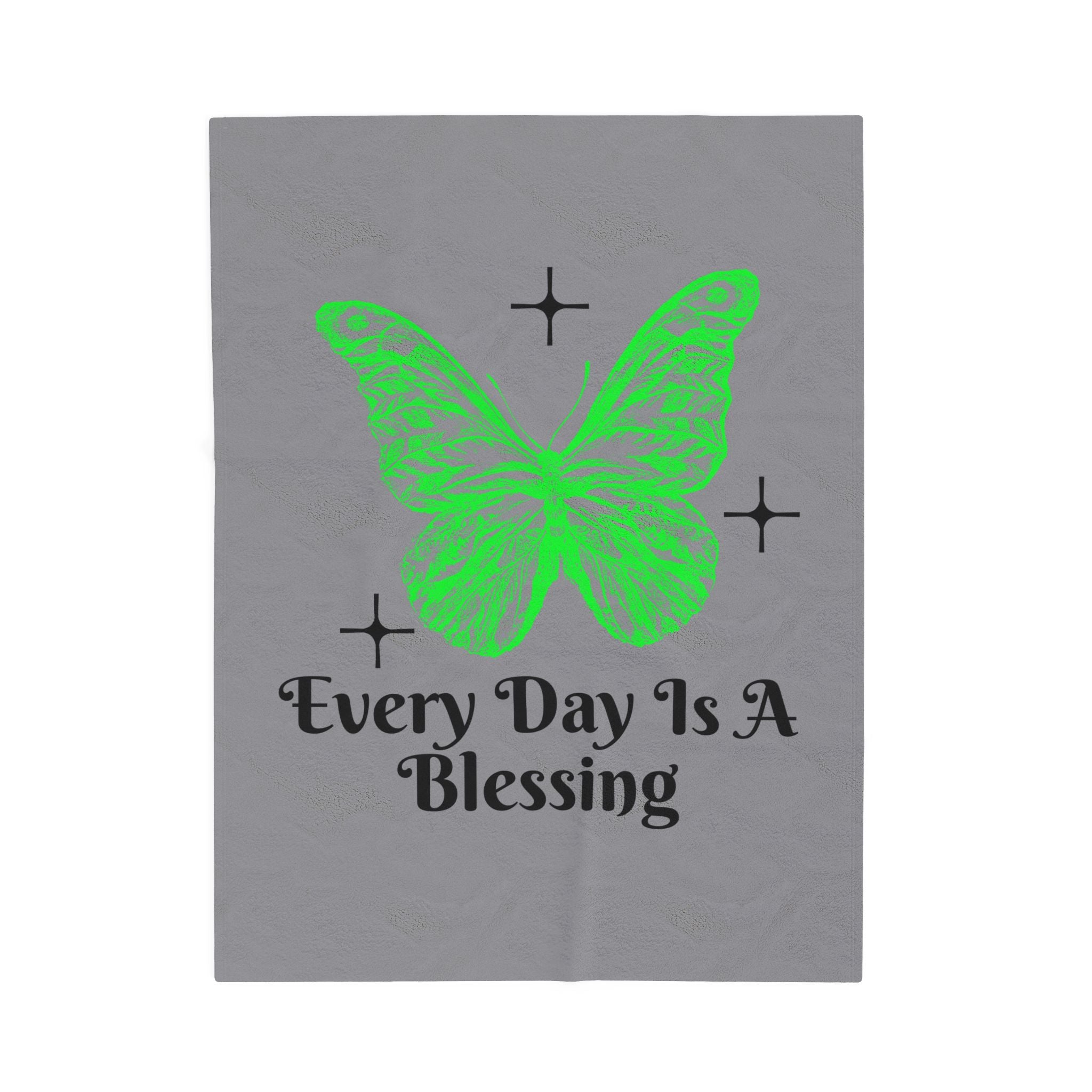 “Every Day Is A Blessing” Plush Blanket – Cozy Comfort with Hearterfly Plush Blanket -Every Day Is A Blessing - Cozy Home Decor | Gift for Her | Motivational Throw Blanket