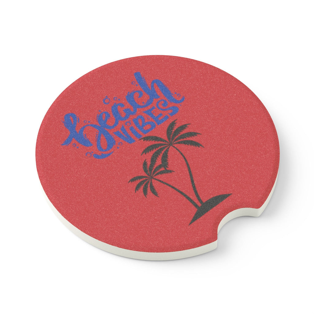 Beach Vibes Car Coaster – Summer in Your Cupholder Printify