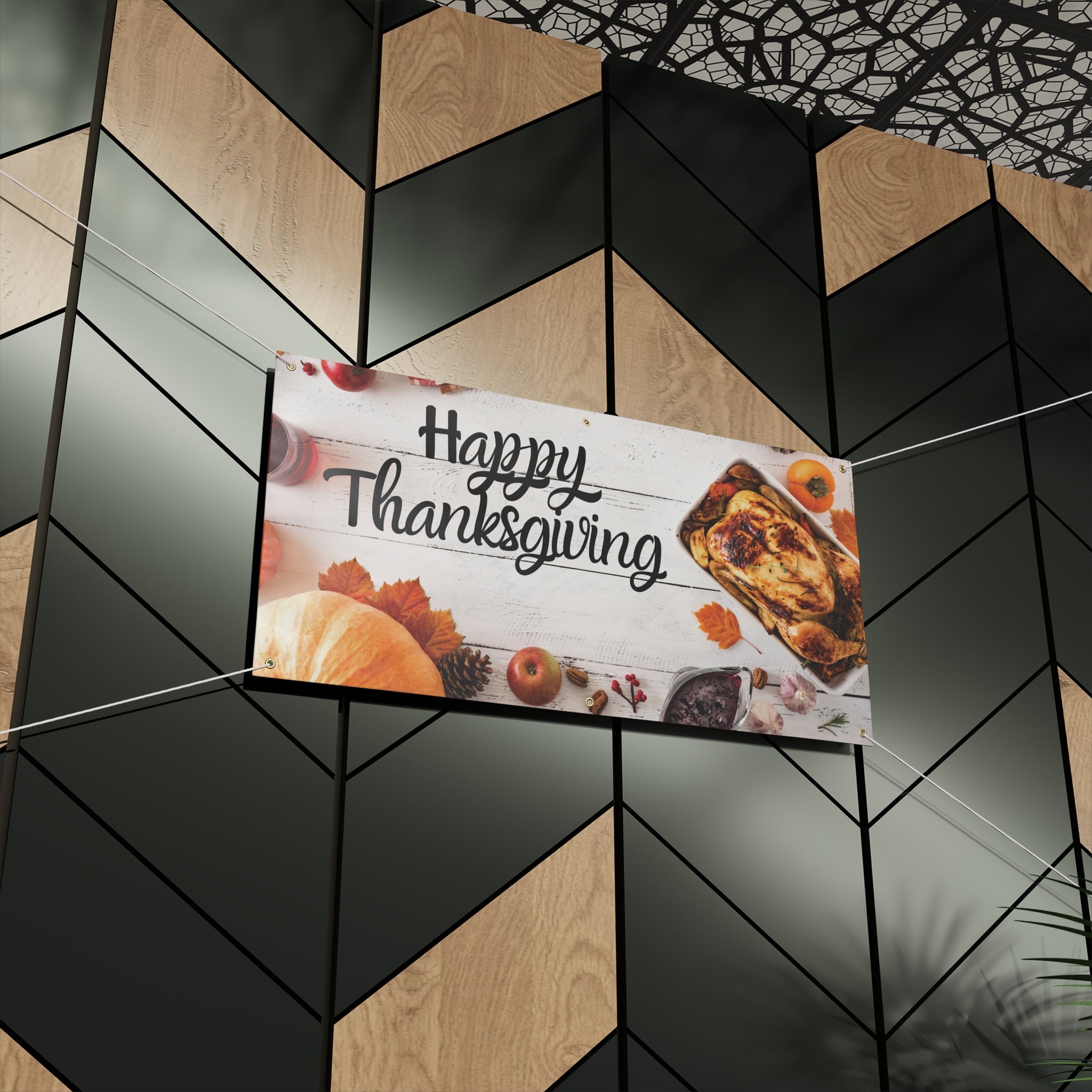 Festive Thanksgiving Matte Banner – Bring Warmth to Every Gathering Printify