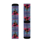 Take It Easy Tropical Socks – Cozy Sublimation Crew Socks for Relaxed Vibes Printify