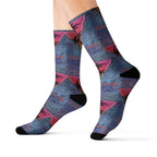 Take It Easy Tropical Socks – Cozy Sublimation Crew Socks for Relaxed Vibes Printify