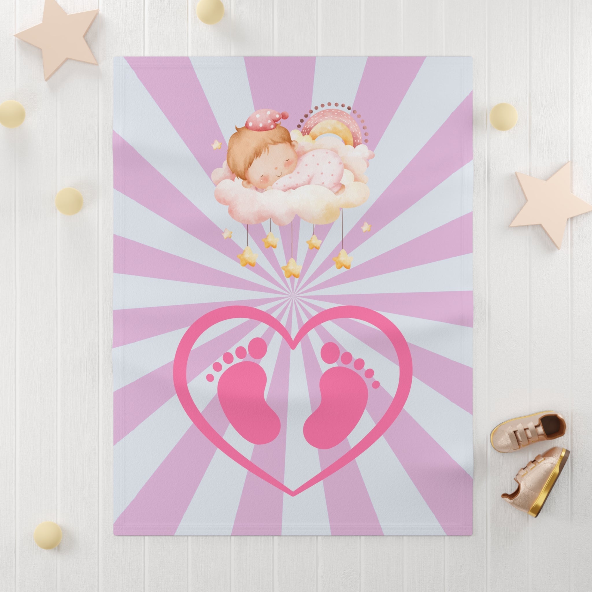 Cozy Baby Blanket | Fleece Snuggle Throw, Nursery Must-Have, Gift for New Parents Printify