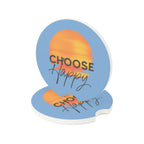 “Choose Happy” Soapstone Coaster – 1 or 2 Pack for Car or Home Printify