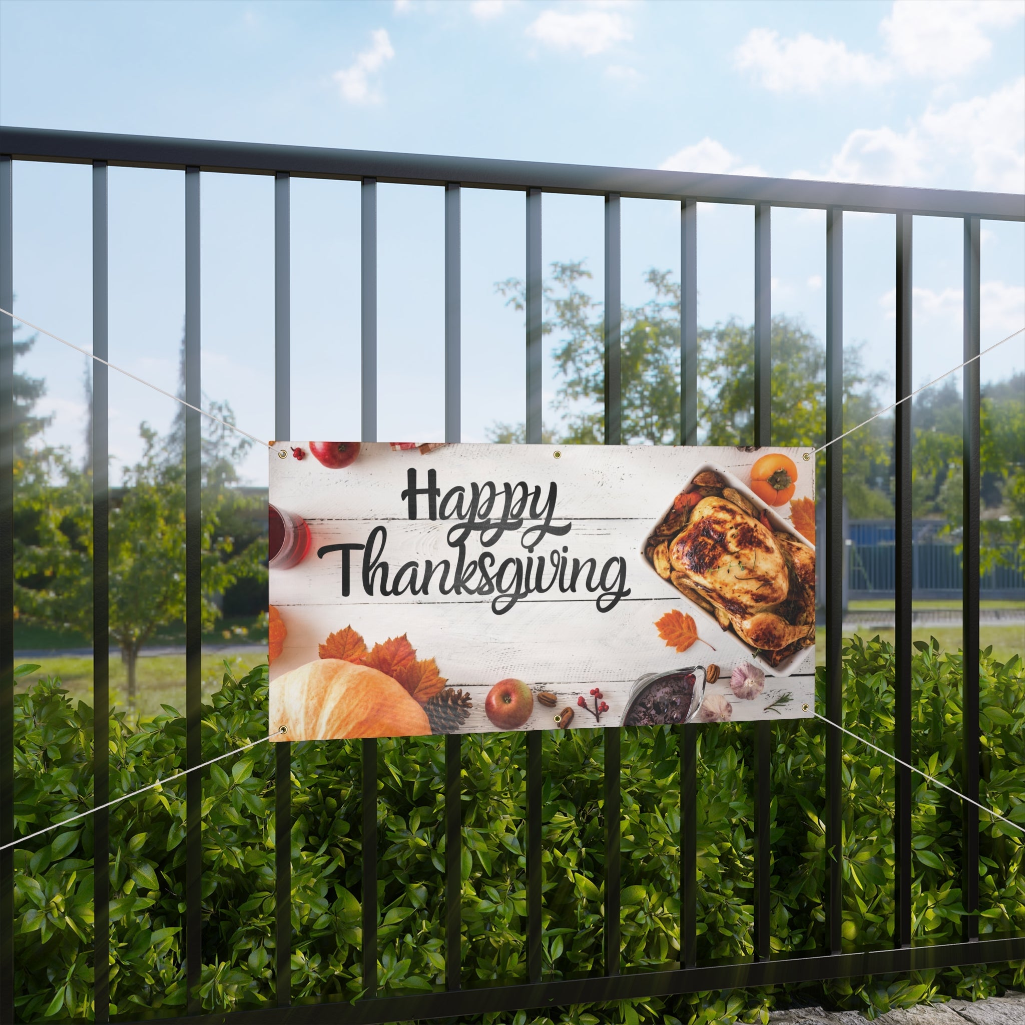 Festive Thanksgiving Matte Banner – Bring Warmth to Every Gathering Printify