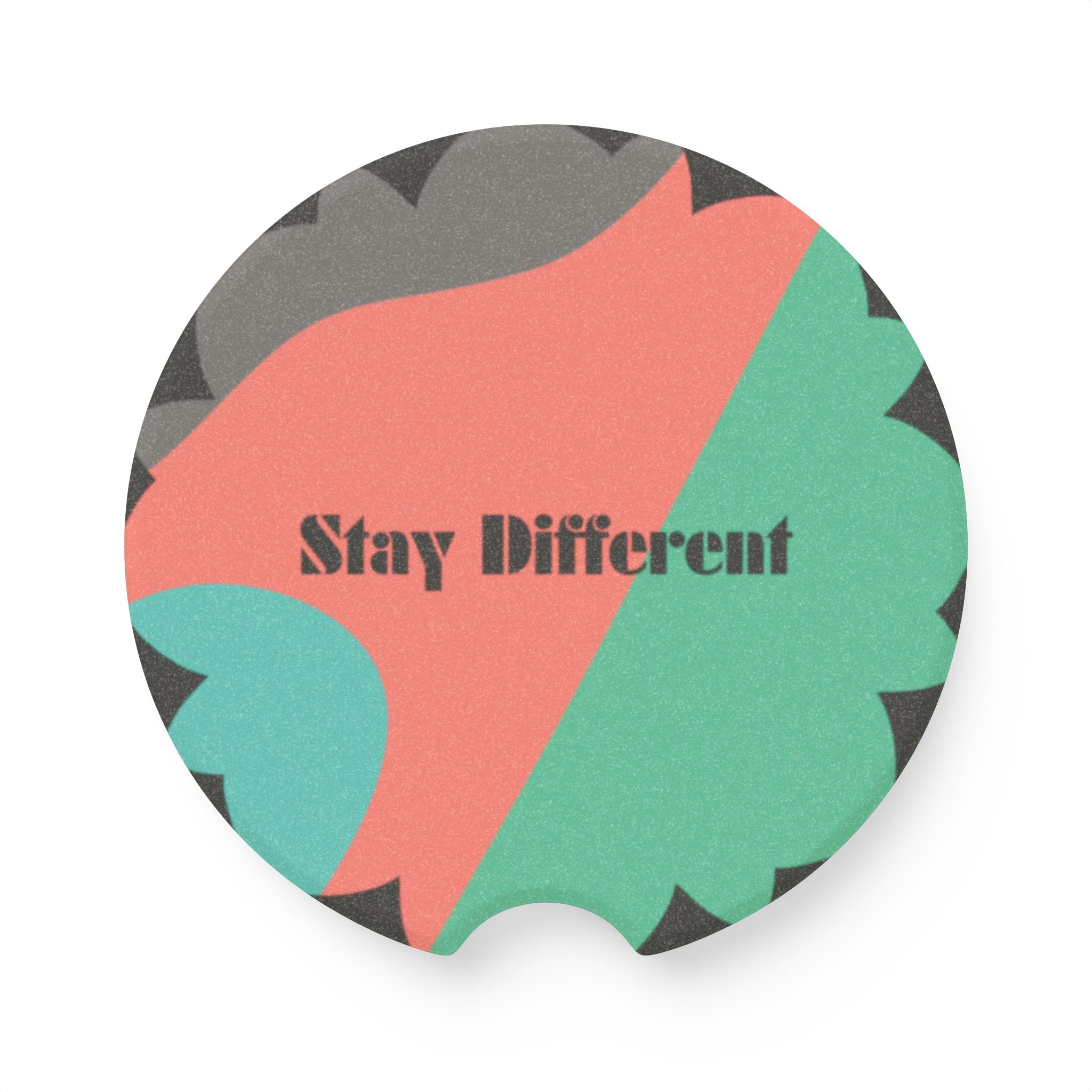 “Stay Different” Soapstone Car Coasters – Style Meets Function in Your Ride Printify
