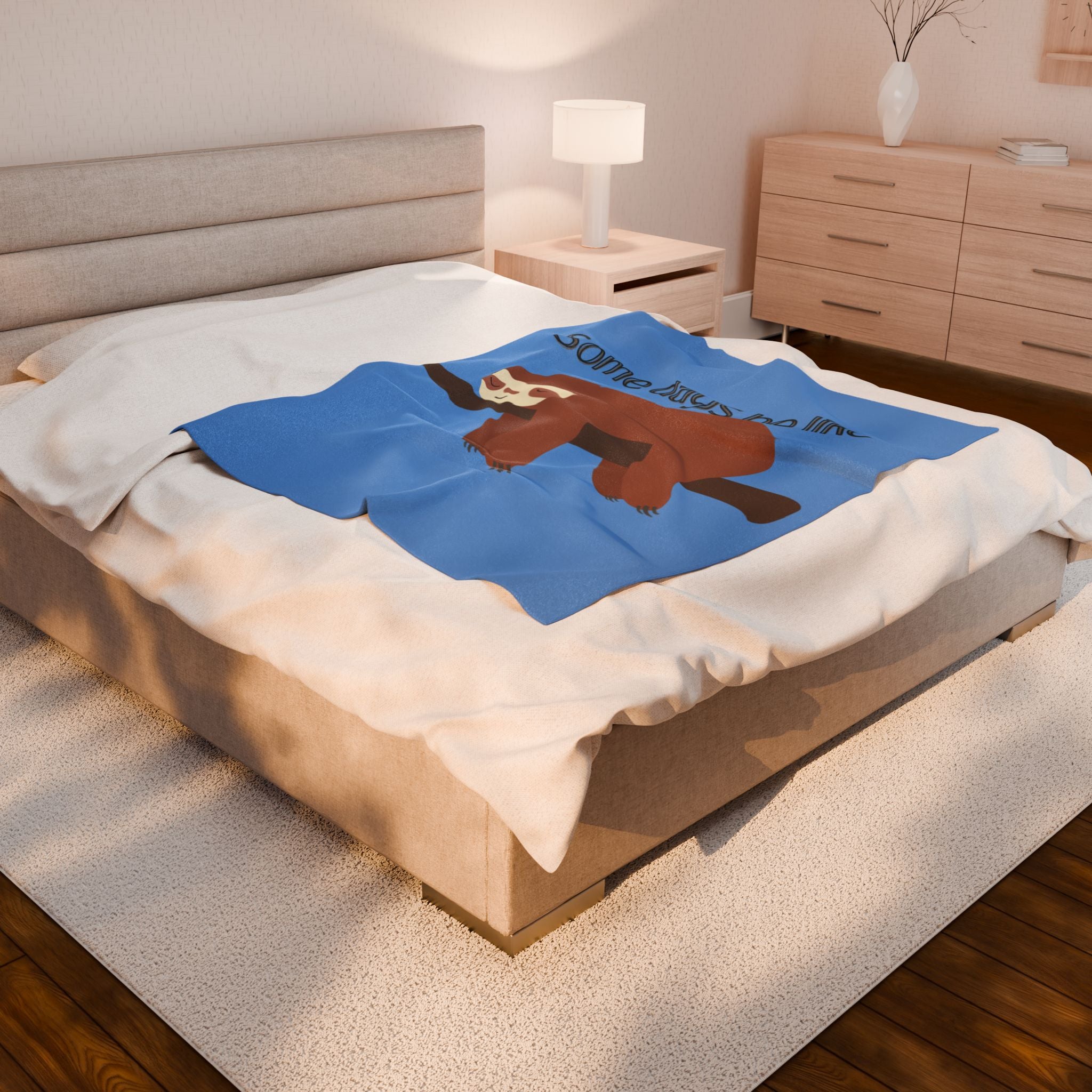 Some Days Be Like Plush Blanket – Snuggle Up, Slow Down Printify