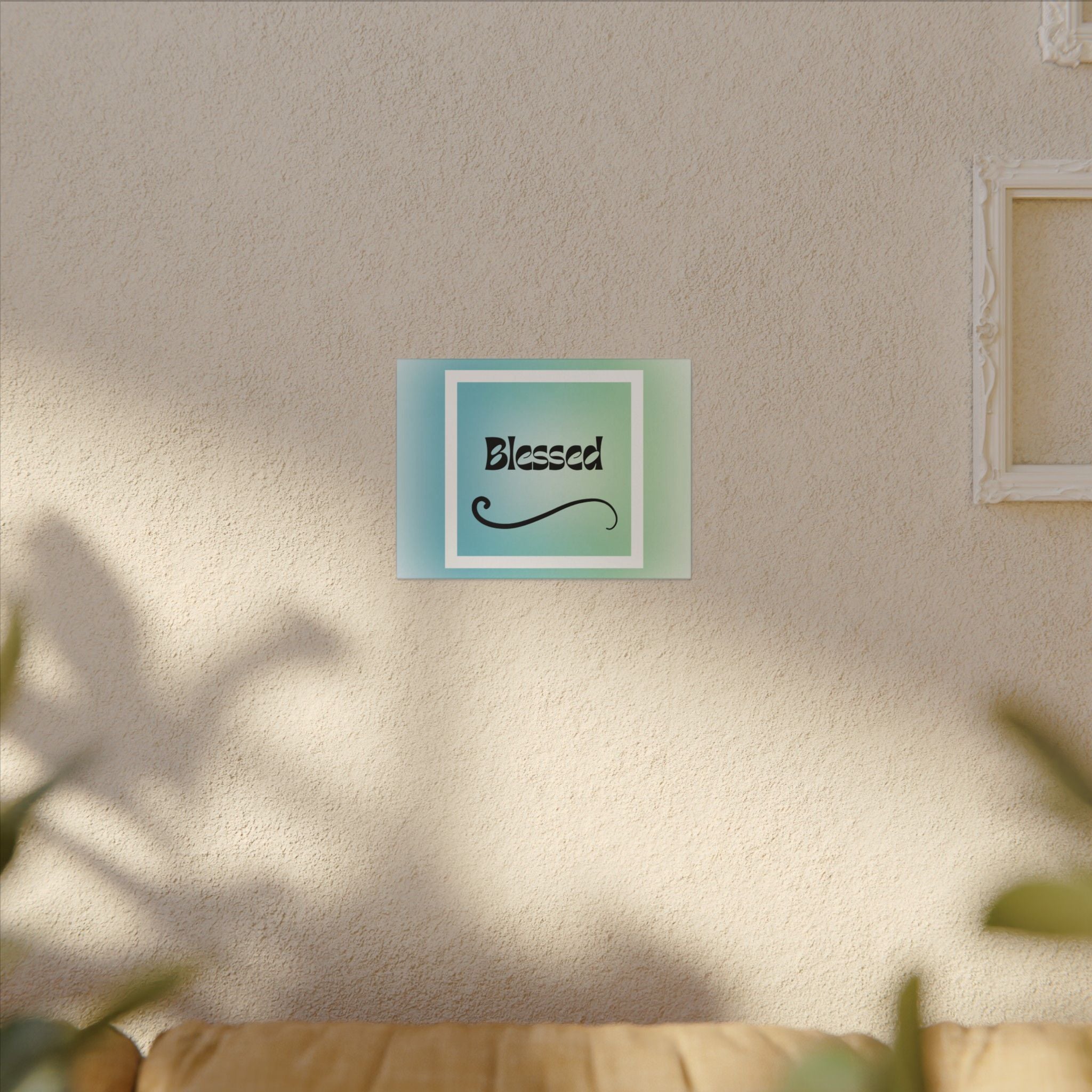 “Blessed” Matte Canvas Wall Art – Uplifting Vibes for Any Space Printify