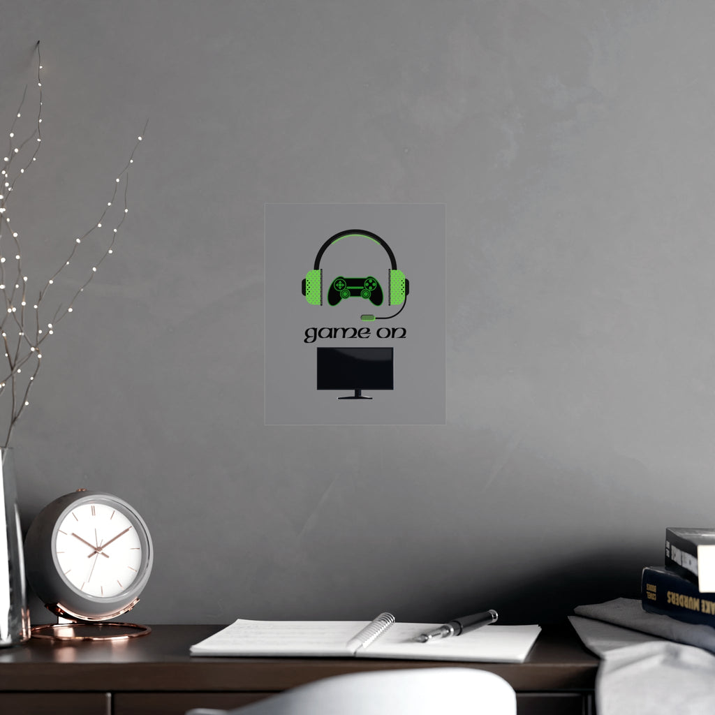 Game On Wall Art Print – Gamer Poster for Bedrooms, Offices & Game Rooms Printify