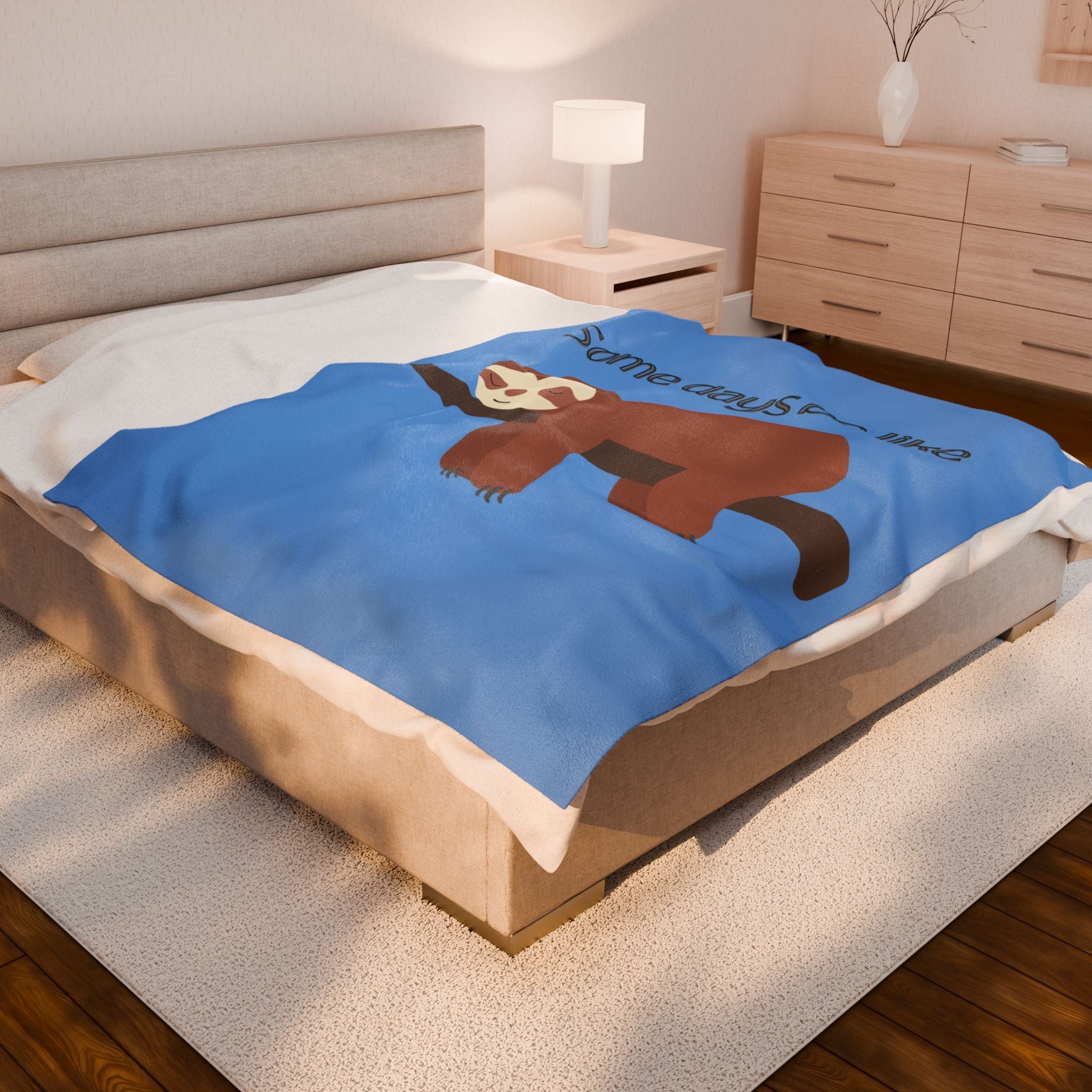 Some Days Be Like Plush Blanket – Snuggle Up, Slow Down Printify