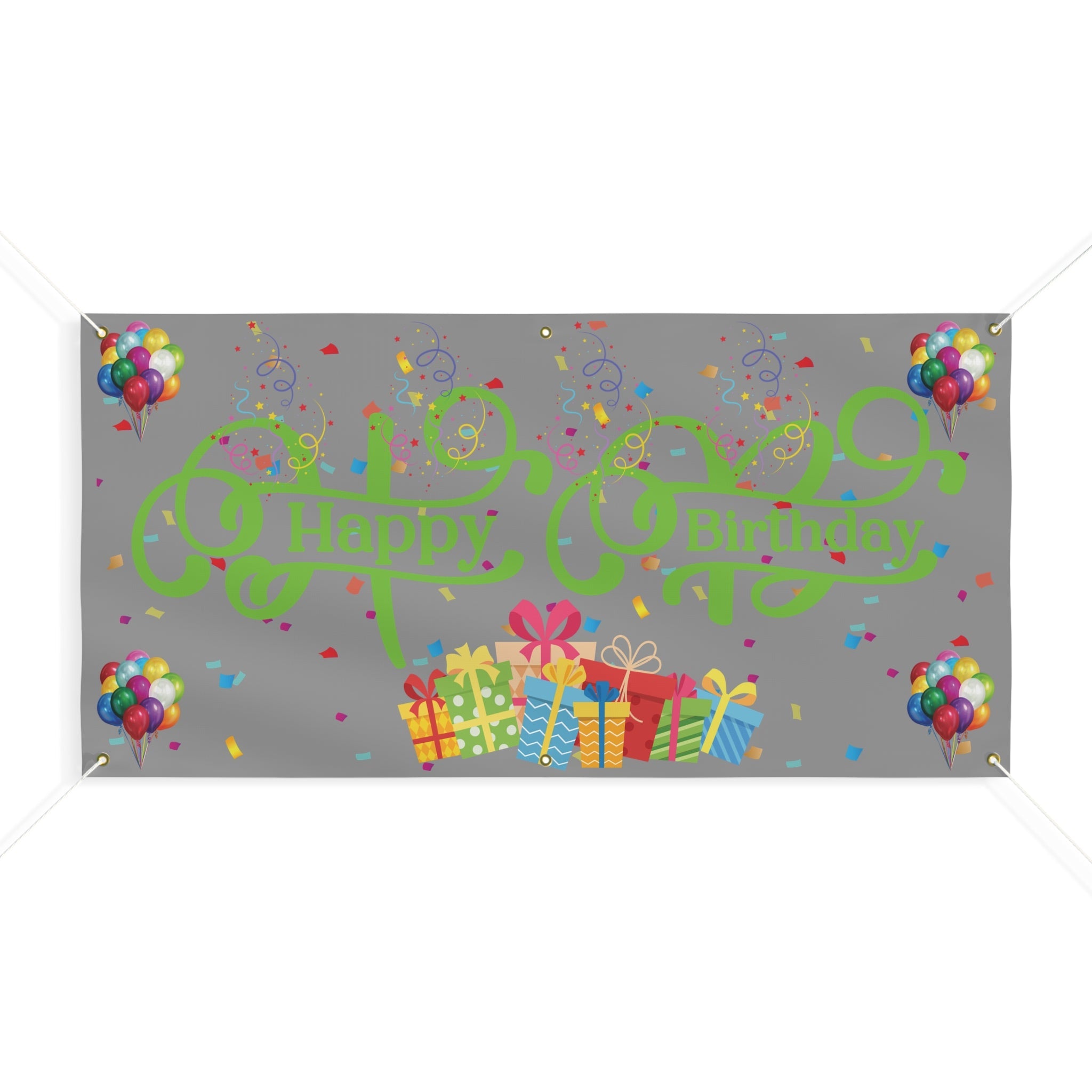 Happy Birthday Matte Banner | Party Sign, Festive Decor, Colorful Celebration Display Printify