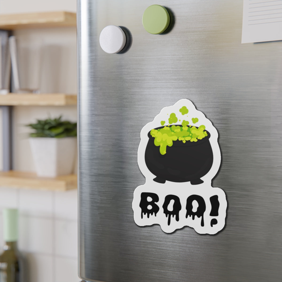 Witch’s Cauldron Halloween Magnets – Spooky Fridge Décor & Party Favors Printify