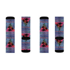 Take It Easy Tropical Socks – Cozy Sublimation Crew Socks for Relaxed Vibes Printify