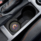 Halloween Car Coaster – Soapstone Auto Accessory with Spooky Fall Design Printify