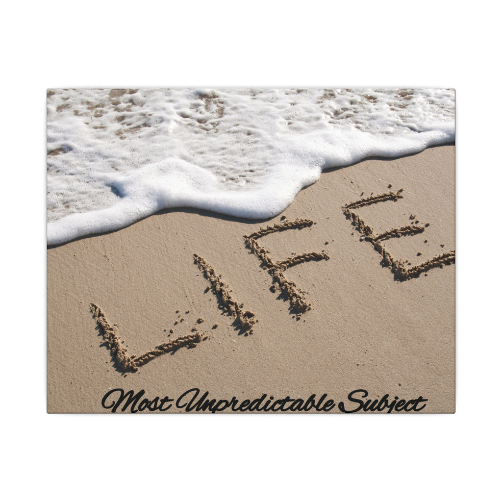 Beach Life Canvas Wall “Beach Life” Matte Canvas – Saltwater Soul, Inspirational VibesLife - Most Unpredictable Subject - Inspirational Home Decor, Nautical Wall Hanging, Gift for Beach Lovers Printify