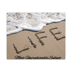 Beach Life Canvas Wall “Beach Life” Matte Canvas – Saltwater Soul, Inspirational VibesLife - Most Unpredictable Subject - Inspirational Home Decor, Nautical Wall Hanging, Gift for Beach Lovers Printify