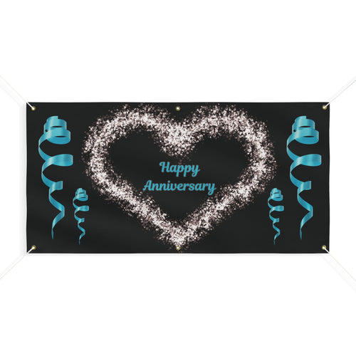 Anniversary Celebration Banner | Elegant Party Decor, Wedding Sign, Indoor/Outdoor Display Printify