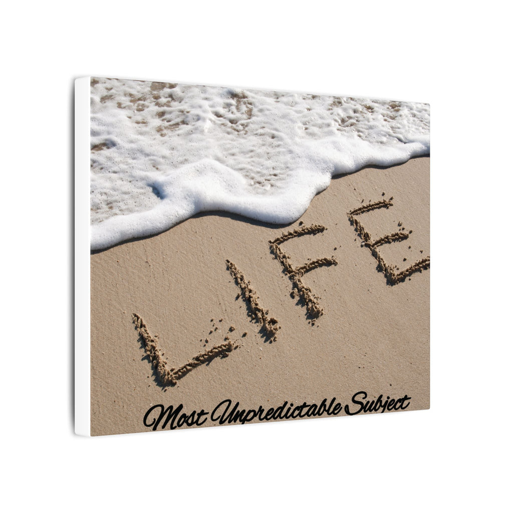 Beach Life Canvas Wall “Beach Life” Matte Canvas – Saltwater Soul, Inspirational VibesLife - Most Unpredictable Subject - Inspirational Home Decor, Nautical Wall Hanging, Gift for Beach Lovers Printify