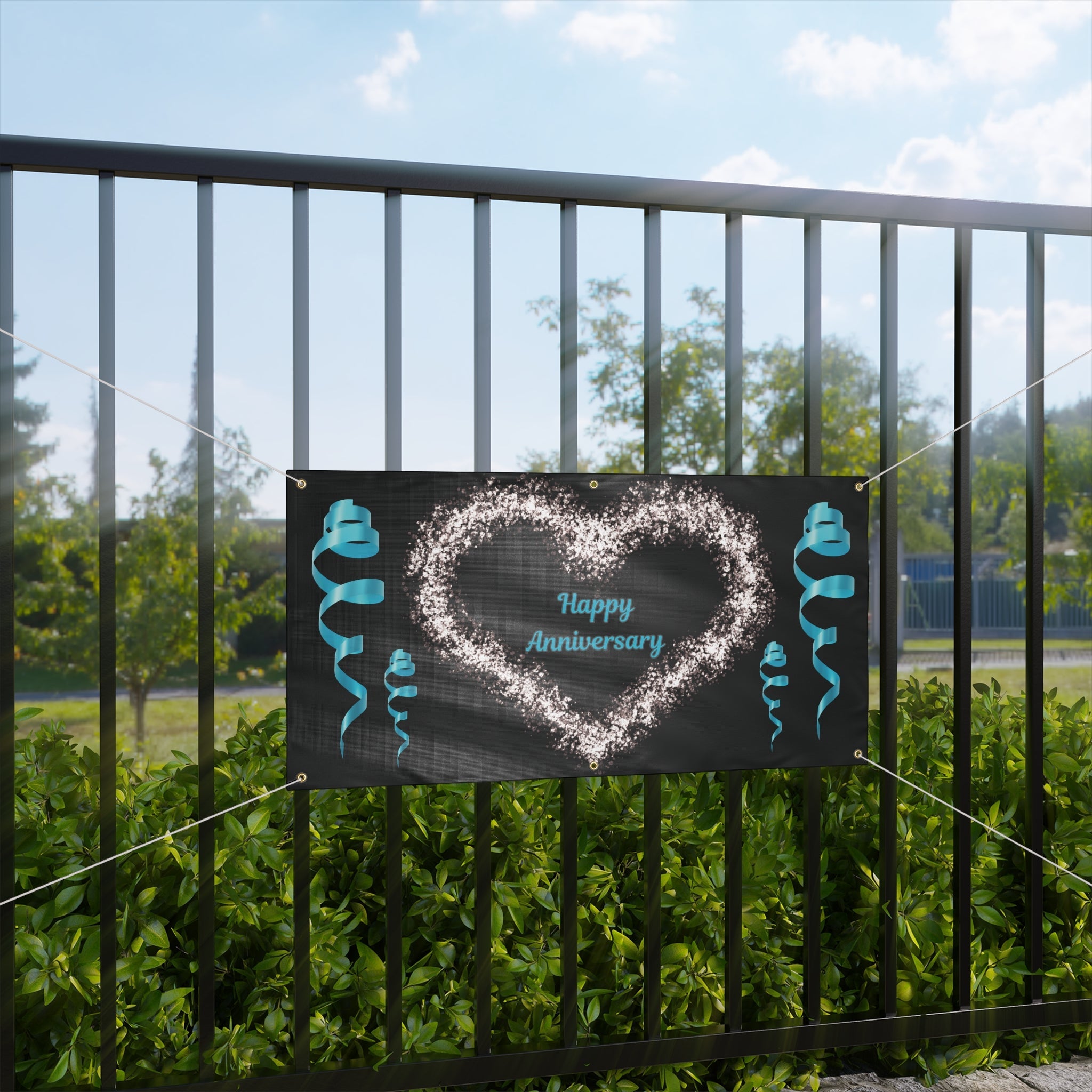 Anniversary Celebration Banner | Elegant Party Decor, Wedding Sign, Indoor/Outdoor Display Printify