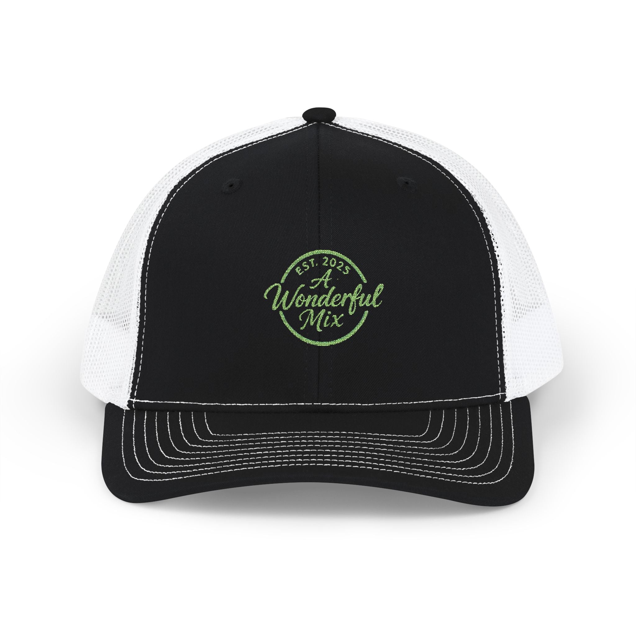 “Wonderful Mix” Snapback Trucker Cap – Black & White Style Staple Printify