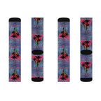 Take It Easy Tropical Socks – Cozy Sublimation Crew Socks for Relaxed Vibes Printify
