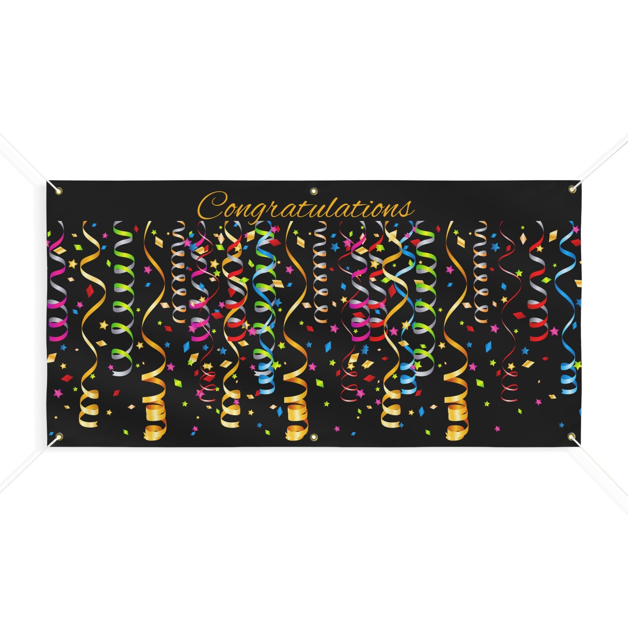 “Congratulations” Matte Party Banner – Celebration Decor for Any Event Printify