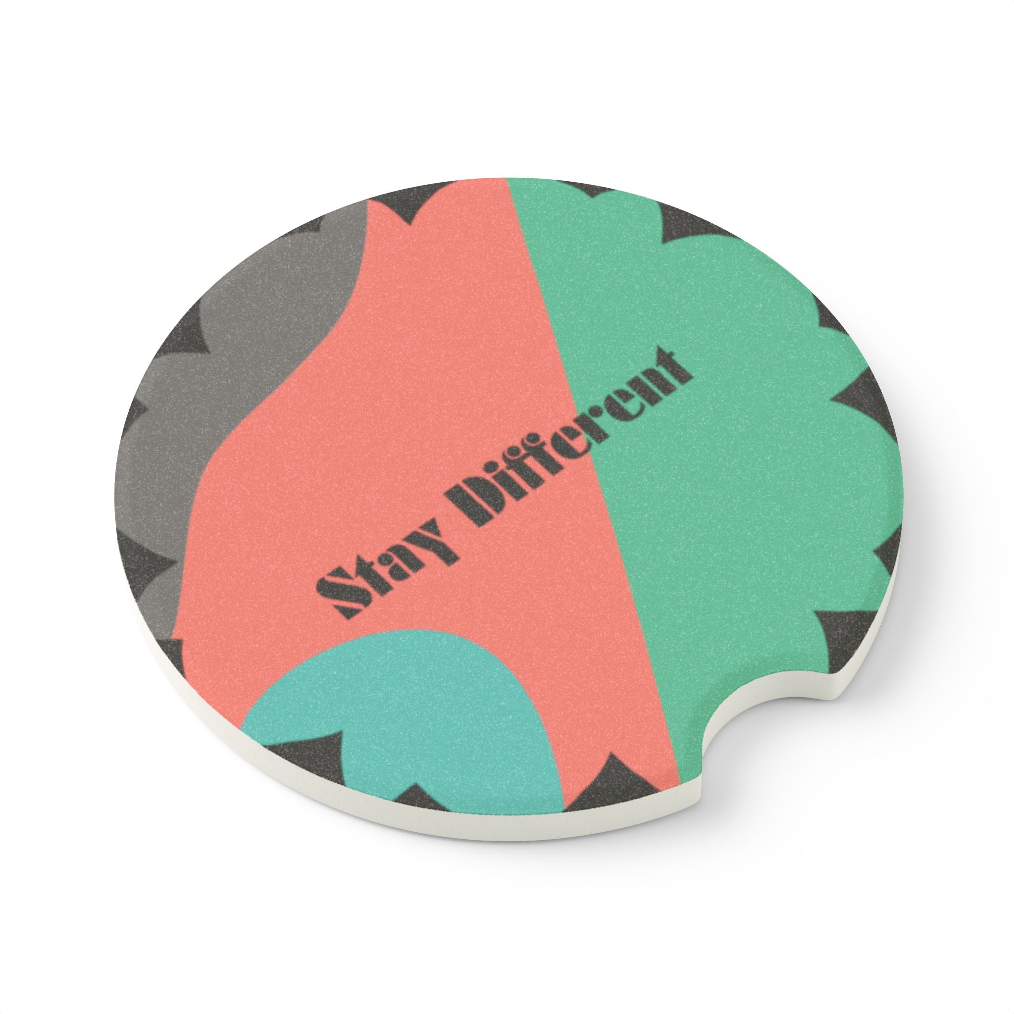 “Stay Different” Soapstone Car Coasters – Style Meets Function in Your Ride Printify