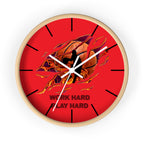 Work Hard Play Hard Motivational Wall Clock – Gym & Office Decor for Athletes