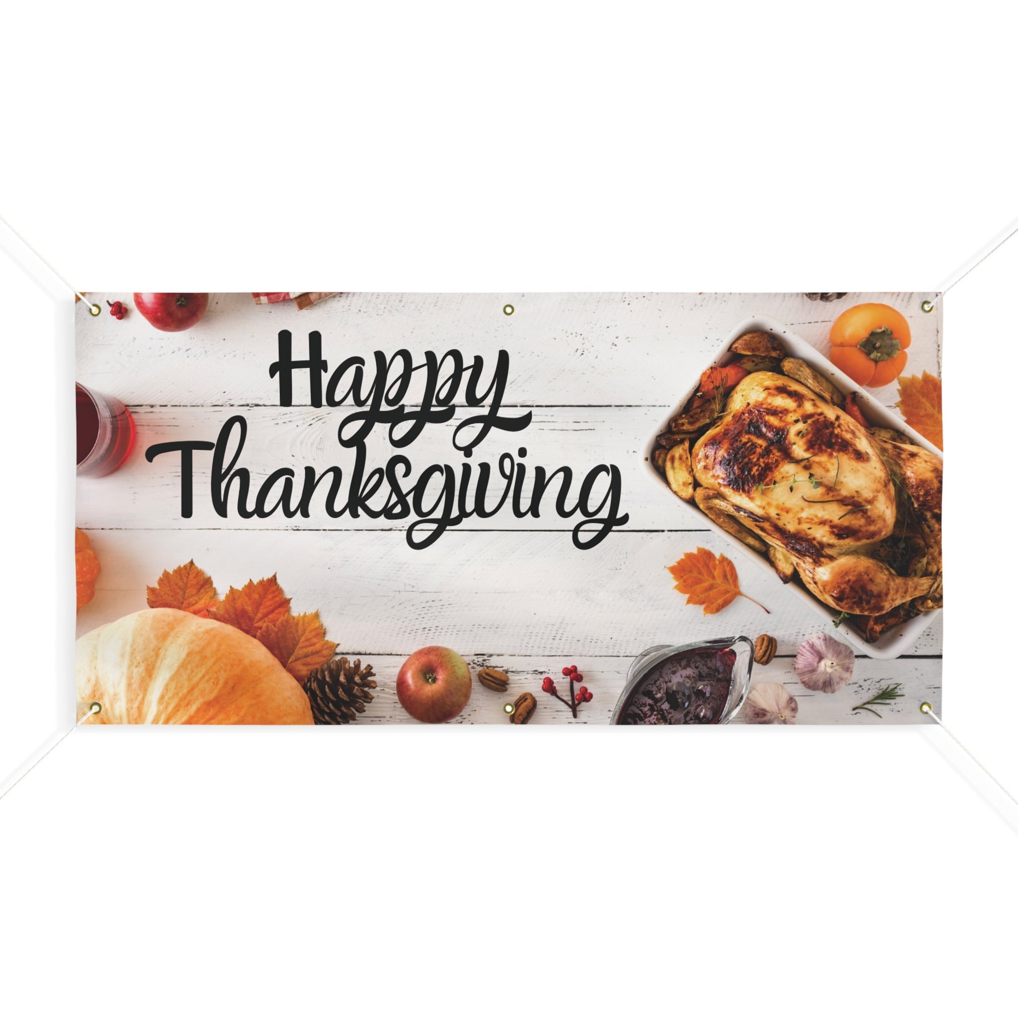 Festive Thanksgiving Matte Banner – Bring Warmth to Every Gathering Printify