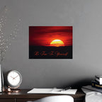 Be True to Yourself Matte Poster – Uplifting Sunset Wall Art for Daily Motivation Printify