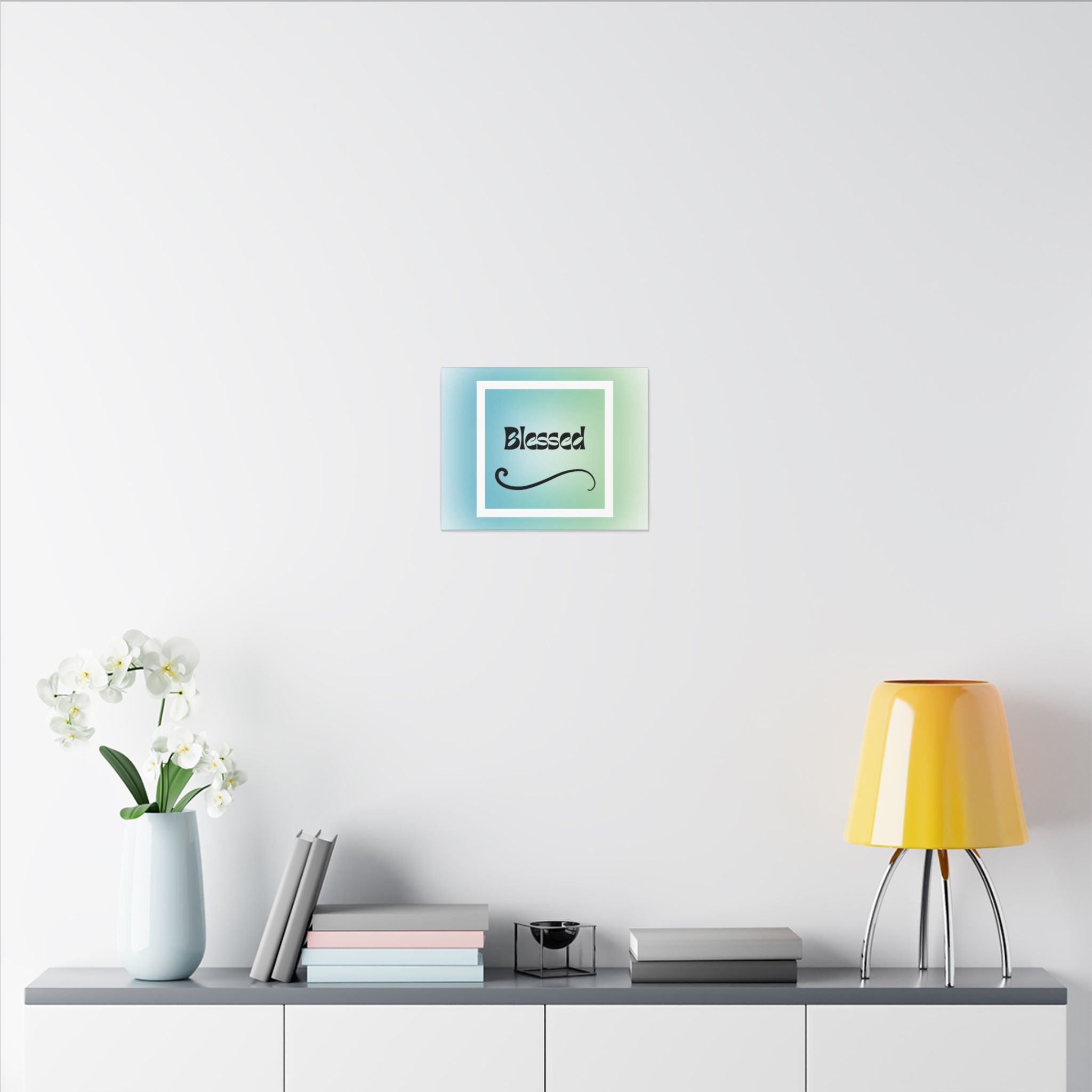 “Blessed” Matte Canvas Wall Art – Uplifting Vibes for Any Space Printify