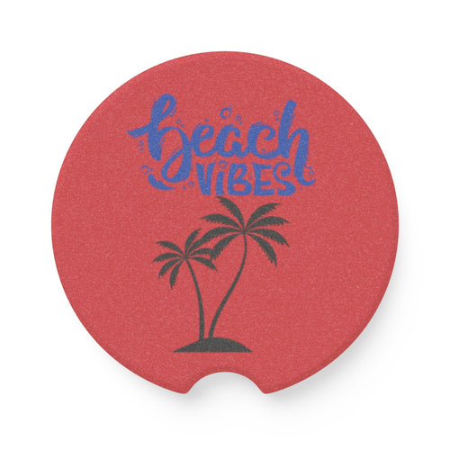 Beach Vibes Car Coaster – Summer in Your Cupholder Printify
