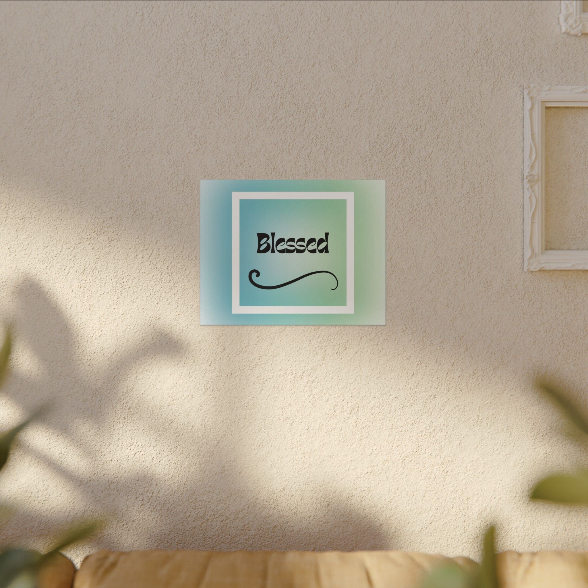“Blessed” Matte Canvas Wall Art – Uplifting Vibes for Any Space Printify