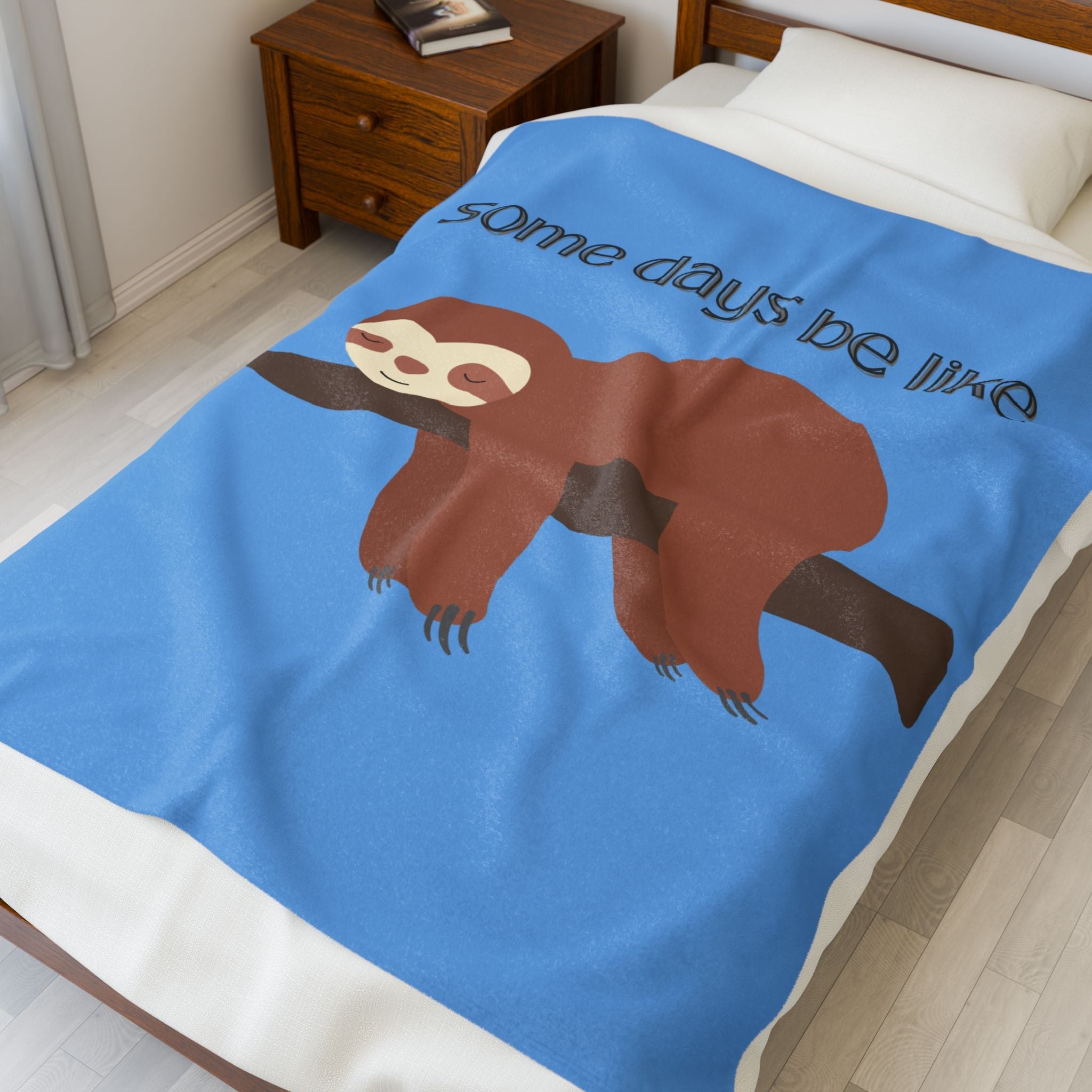 Some Days Be Like Plush Blanket – Snuggle Up, Slow Down Printify