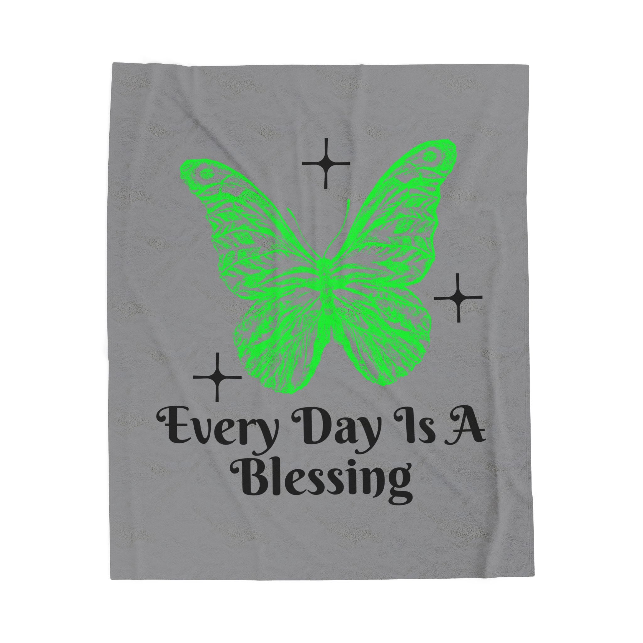 “Every Day Is A Blessing” Plush Blanket – Cozy Comfort with Hearterfly Plush Blanket -Every Day Is A Blessing - Cozy Home Decor | Gift for Her | Motivational Throw Blanket