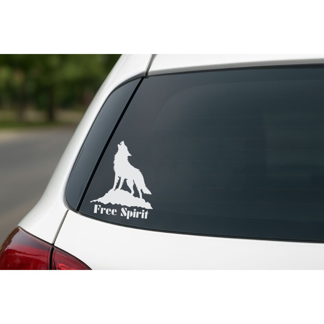 Free Spirit Wolf - Car Decal