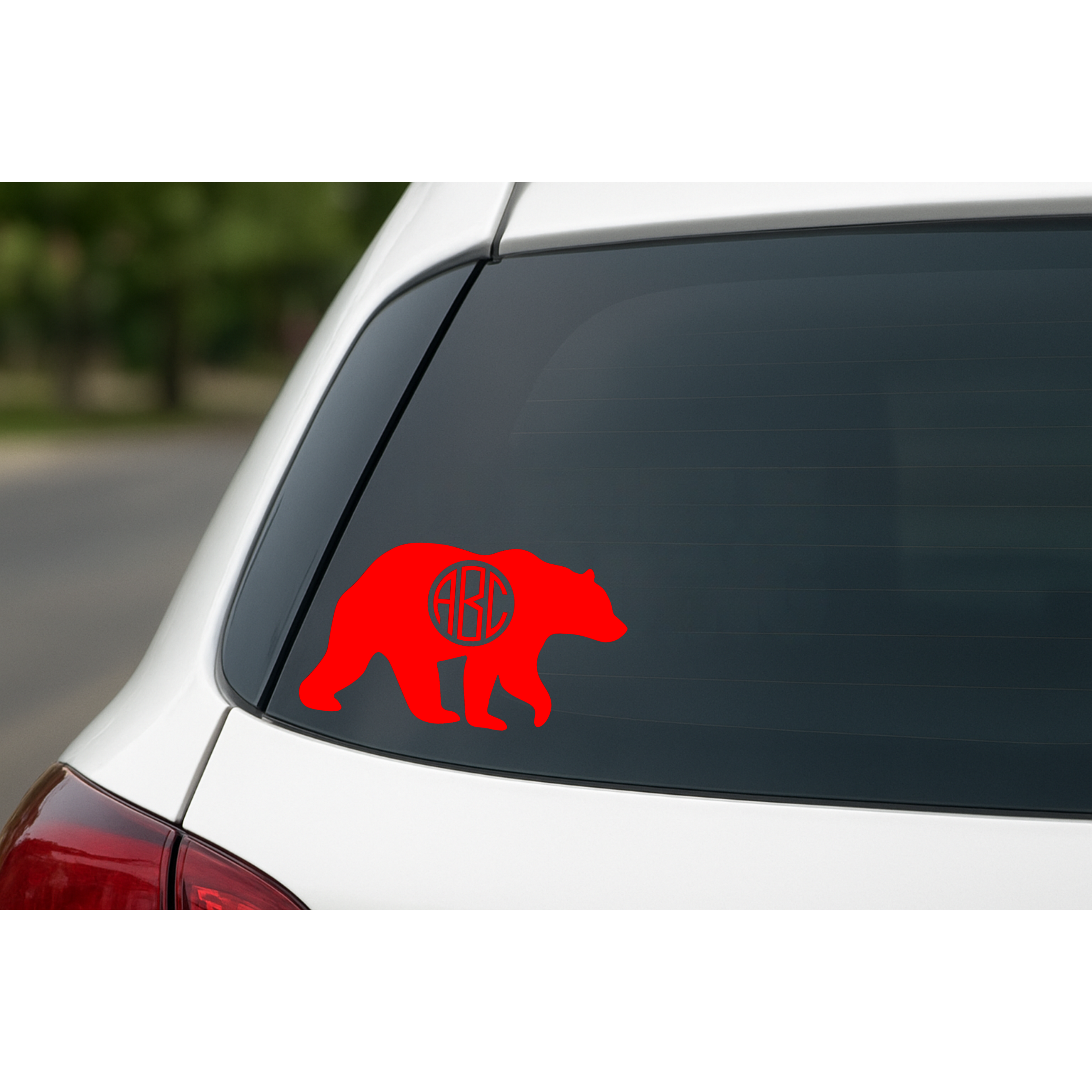 Mama Bear with Personalized  Monogram - Car Decal