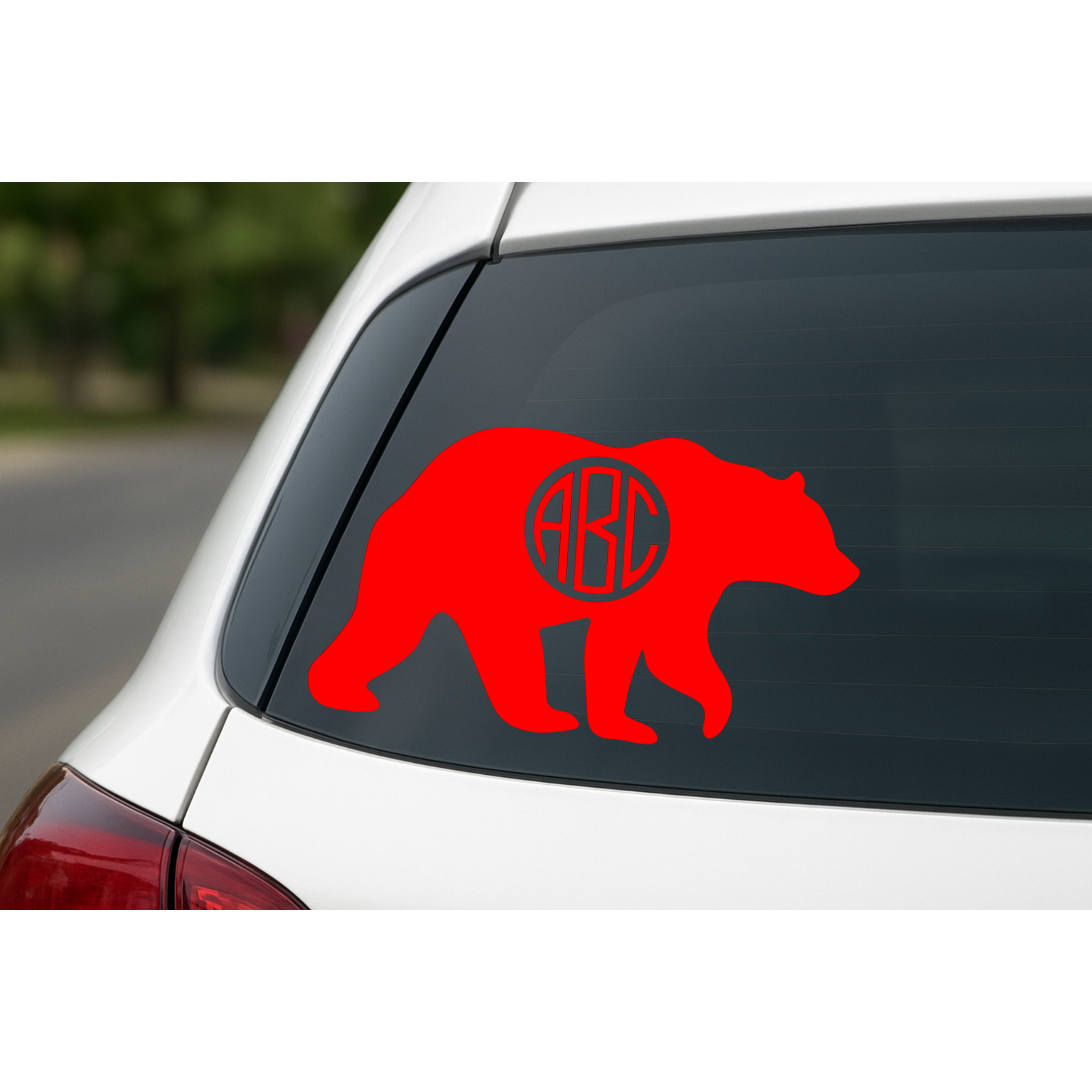 Mama Bear with Personalized  Monogram - Car Decal