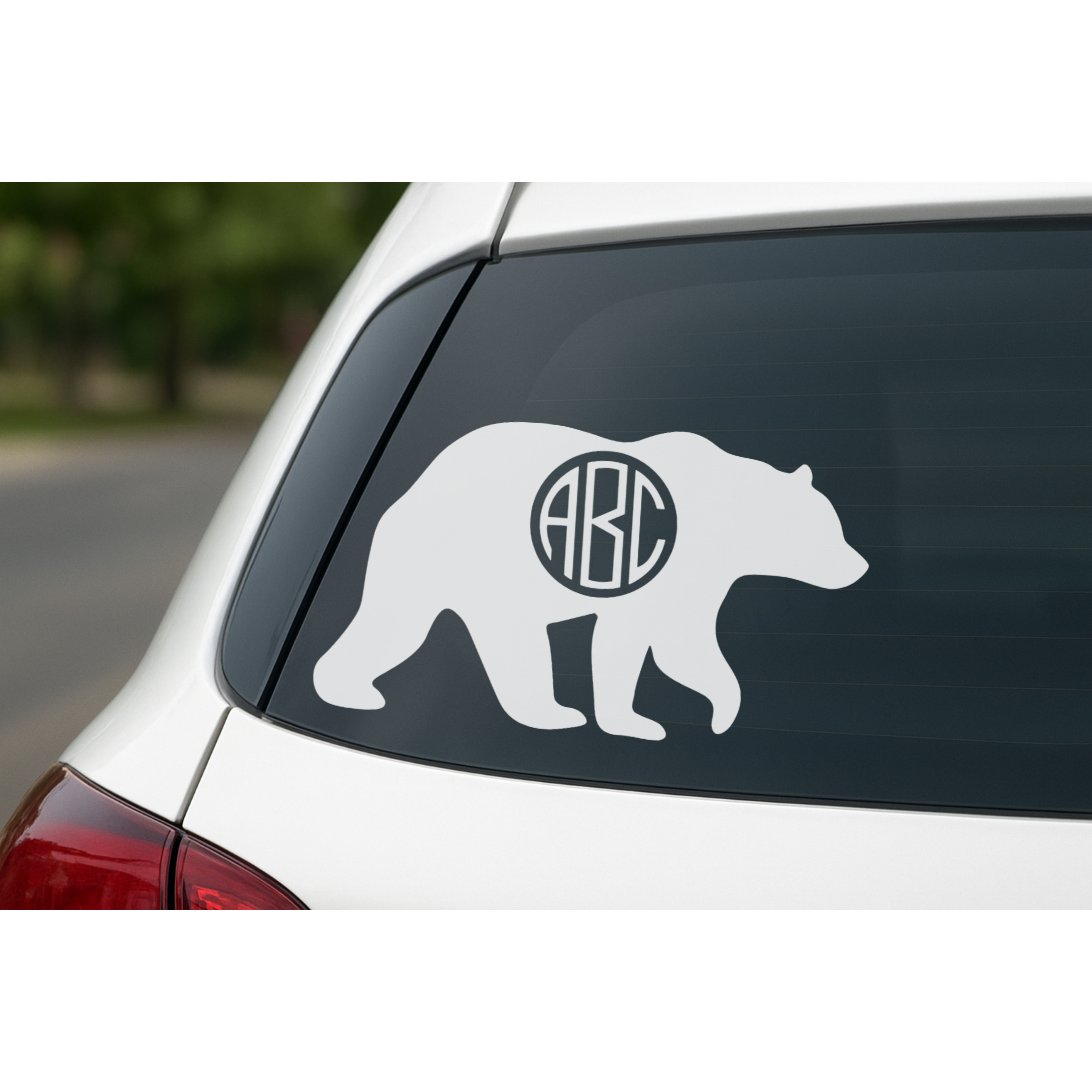 Mama Bear with Personalized  Monogram - Car Decal