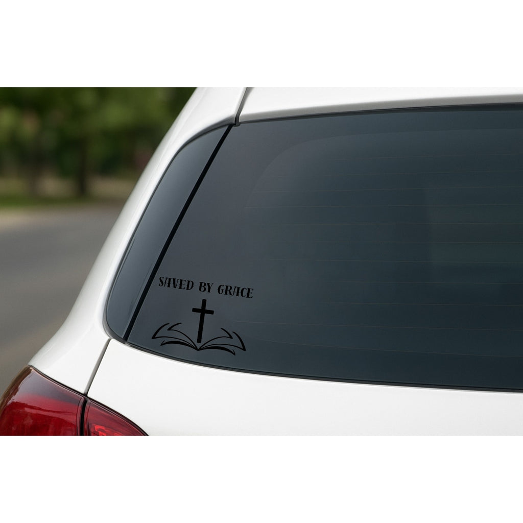 Saved By Grace - Car Decal