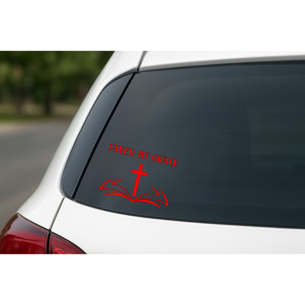 Saved By Grace - Car Decal