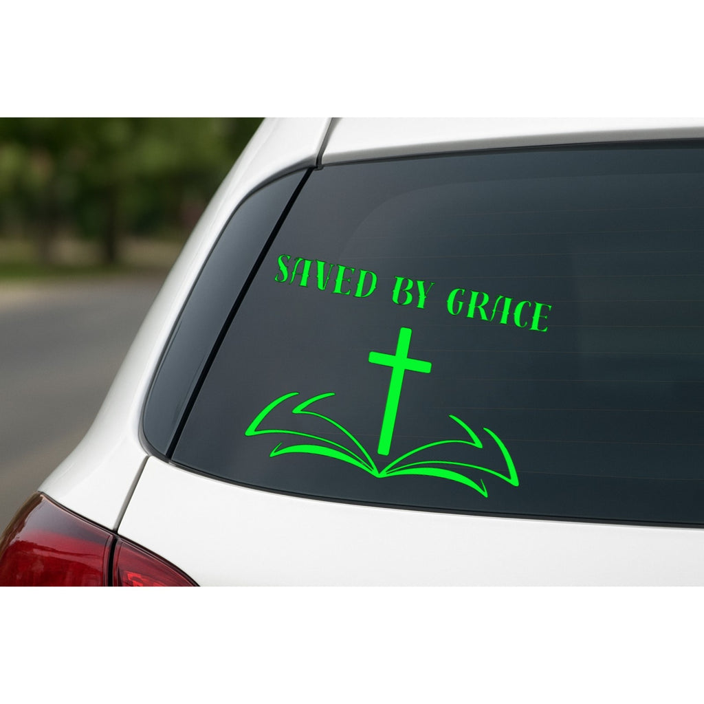 Saved By Grace - Car Decal
