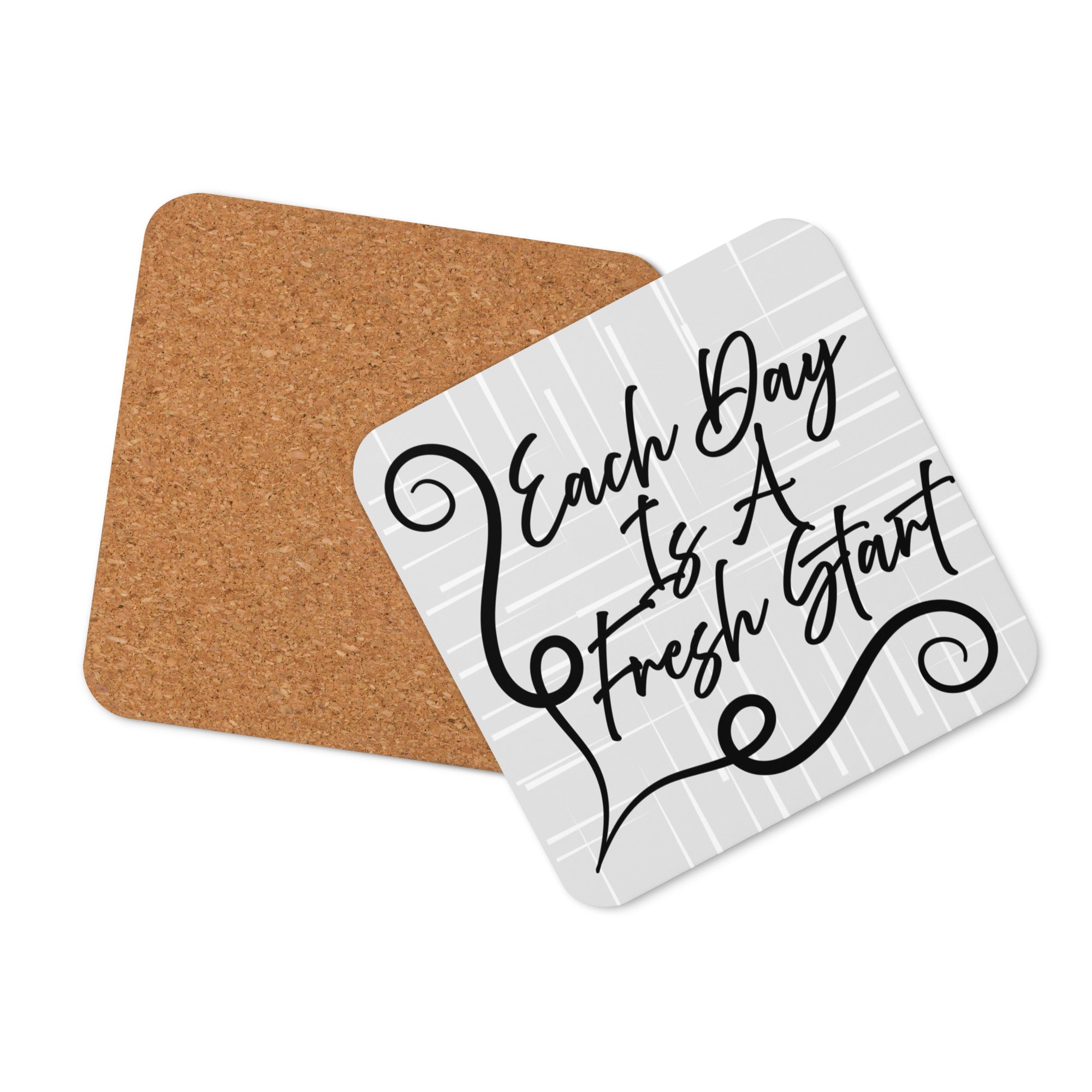 Each Day Is A Fresh Start Coaster – Motivational Drink Mat for Desk, Home, or Gifting